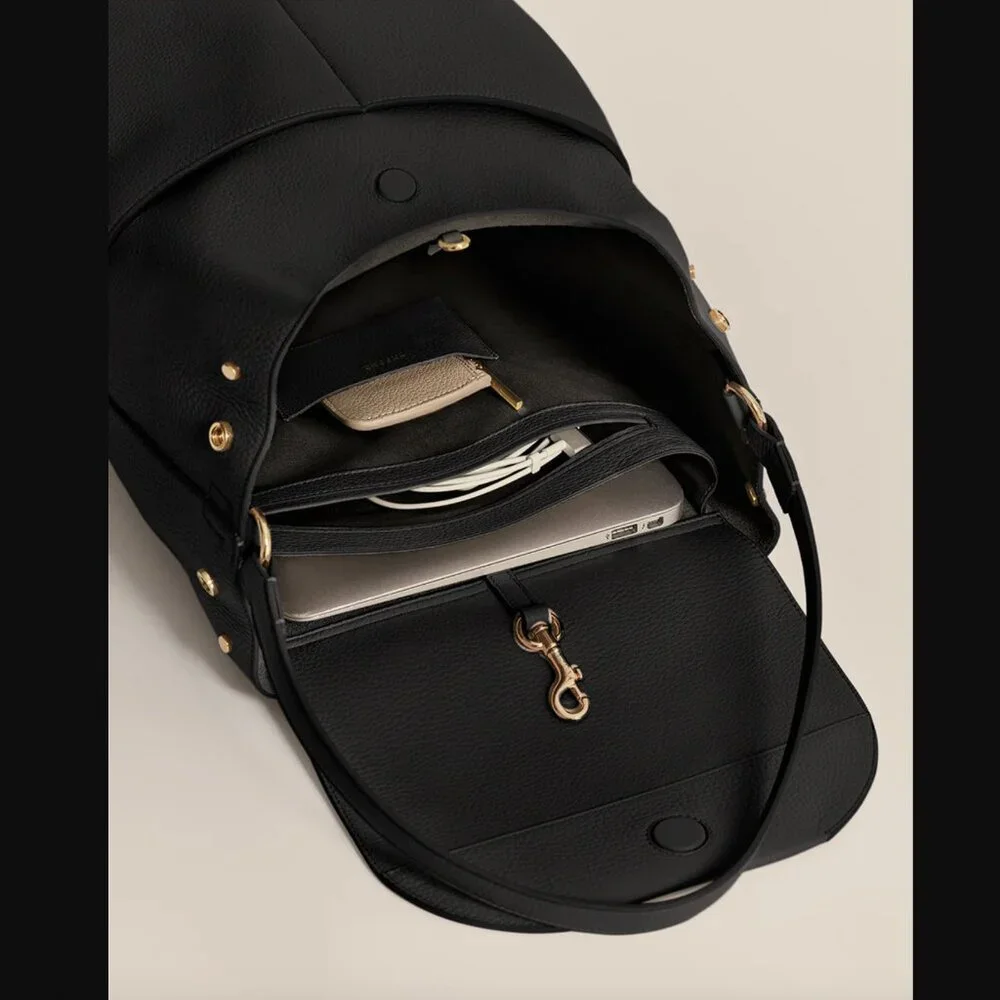 NWT Cuyana Black Leather Backpack 13-inch - Picture 14 of 17